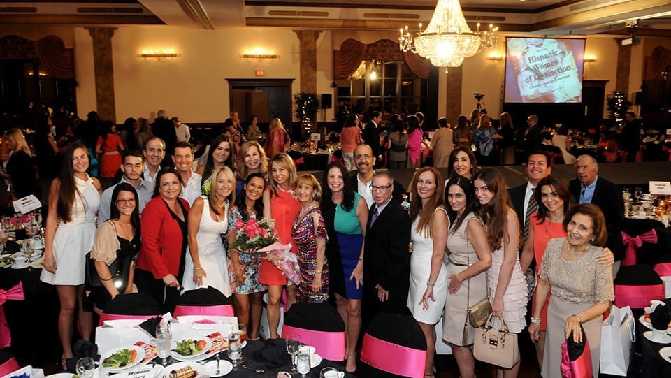 A group of people during an event