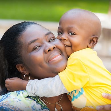 A black woman and her child