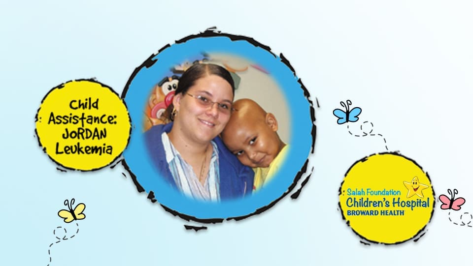 A banner for supporting a child who has leukemia